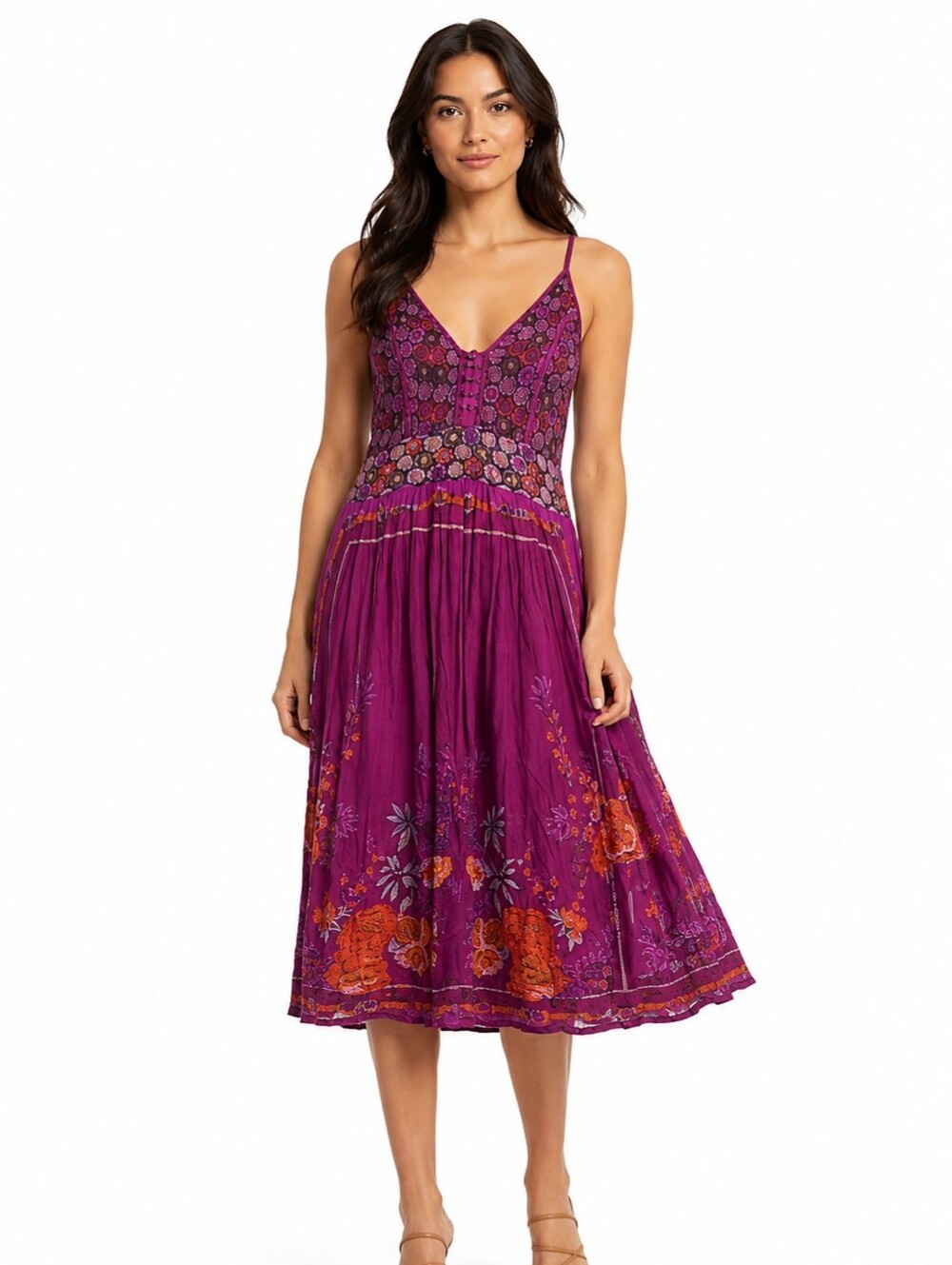 Zahara Midi Dress | S | Pink